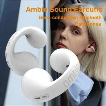 AMTERBEST Za Ambie Zvok Earcuffs Uho Kostne Prevodnosti Uhan Tip Brezžične Bluetooth Slušalke IPX5 Šport Ušesnih Čepkov