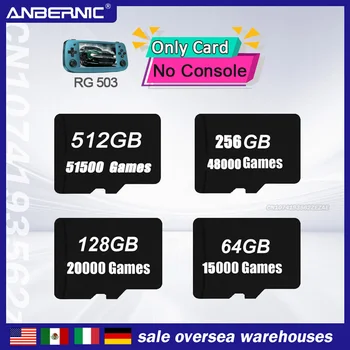 ANBERNIC RG503 512GB TF Kartice, Vgrajene v 66000+ Igre Prednaložene Igre za 512G 256G 128G 64 G-Ročni Igri za Vrečko SD Kartico