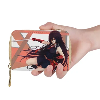 Anime Akame Ga Ubil 3D Tiskanja PU Usnje Ime Kreditne Kartice Imetnik Denarnice vizitko Paket Primeru Lady Vrečko Paquete De Tarjetas