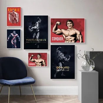 Arnold Schwarzenegger Arnold Telovadnici Telesne Sposobnosti Tiskanja Umetniško Platno Plakat Za Dnevna Soba Dekor Doma Stenske Slike