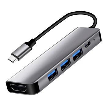 AU42 -Tip C Do HDMI je Združljiv 4K USB-C 3.0 Adapter Za Samsung Hub S8 Dex Huawei P30 Dock Xiaomi 10 Projektor TV