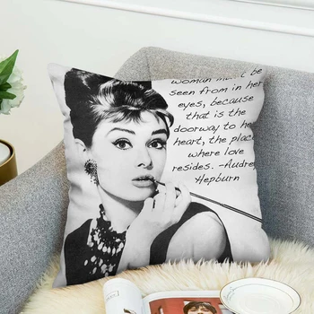 Audrey Hepburn Dekorativne Blazine za Postelje, Blazine Kritje 45*45 Anime Blazino Zajema Brezplačna Dostava Kavč, Blazine Pillowcases 50 x 50