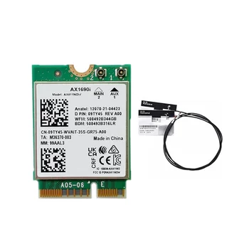 AX1690I za Kartico WiFi+2XAntenna AX411 Wi-Fi 6E Hitrost 2.4 Gbps 802.11 Ax 2.4/5/6GHz Bluetooth 5.3 Brezžični Modul