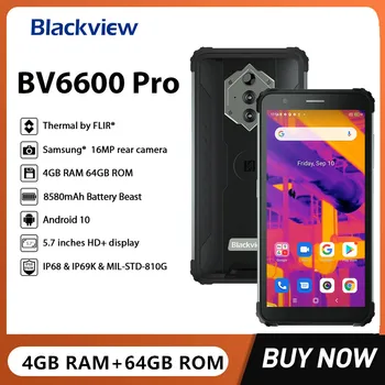 Blackview BV6600 Pro Nepremočljiva Krepak Pametne telefone 8580mAh 16MP Fotoaparat termovizijo 5.7 Palčni 4GB+64GB Polno Razredi Mobilni Telefon