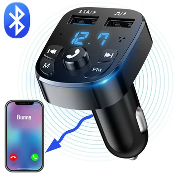Bluetooth 5.0 FM Oddajnik Prostoročno uporabo v vozilu Radio Modulator MP3 Predvajalnik s za 22,5 W USB Super Hitro Polnjenje Adapter za Avto