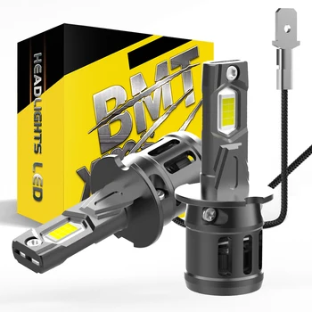 BMTxms 2Pcs H3 LED Luči za Meglo Žarnice Canbus Ni Ljubitelj High Beam 6500K Bel Avto LED Smerniki svetlobni pramen DRL 12V Auto Mini Oblikovanje