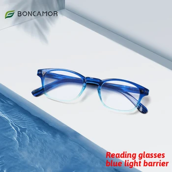 BONCAMOR 2023 Nov Modni Pravokotne Obravnavi Očala Ženske Moški Anti-Odsevni Udobno, Visoko-Definicija Recept za Očala