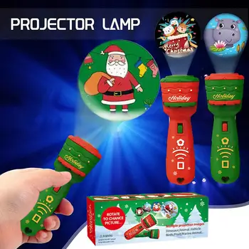 Božič Projekcija Lučka Ustvarjalne LED Svetilka Projektor Otroci Igrače Za Sobno Dekoracijo Risanka Otroci Darilo Dekorativne Svetilke