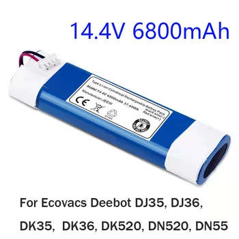 Brezplačna dostava za 14,4 V 6800mAh Robot sesalnik Baterijski Paket za Ecovacs Deebot DJ35 DJ36 DK35 DK36 DK520 DN520 DN55