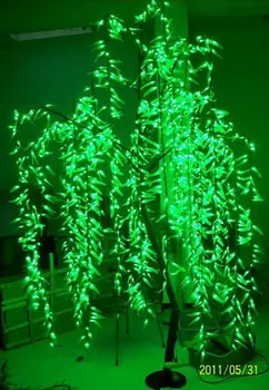 Brezplačno ladje LED Willow Tree Svetlobe LED 480pcs Led 1,5 M, Zelene Barve Božič/Počitnice/Vrt/Stranka/Poroka Dekor
