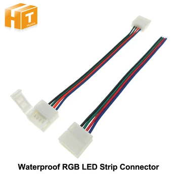 Brezplačno Varilni Priključek za Vodotesen RGB LED Trakovi 4pin 10 mm 5pcs/veliko.