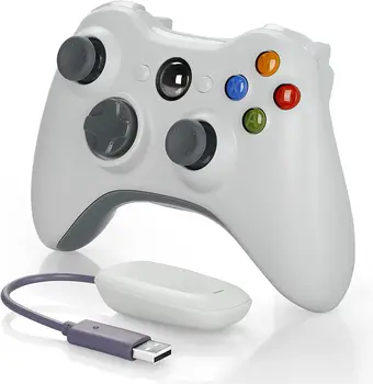 Brezžični Krmilnik za Xbox 360, YAEYE 2,4 GHZ Igra Palčko Gamepad Krmilnika Daljinsko Združljiv z Xbox 360/360 Slim, PC, Win