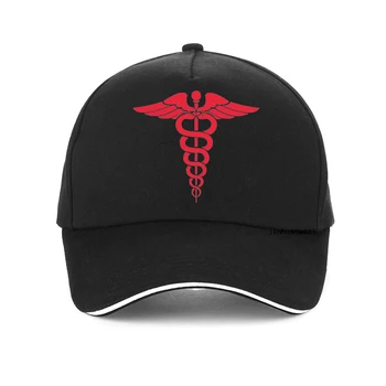 Caduceus Logotip Baseball Skp Medicine Simbol klobuk Unisex medicinska Sestra, Zdravnik, Medicinska Študentov Nastavljiv Klobuki