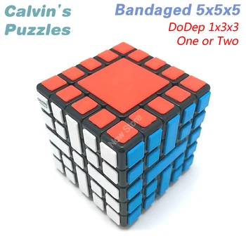 Calvin je Uganke Katelyn DoDep 1x3x3 Eno ali Dve Bandaged 5x5x5 Magic Cube Neo Hitrost Twisty Puzzle Možganov Dražljivke Izobraževalne Igrače