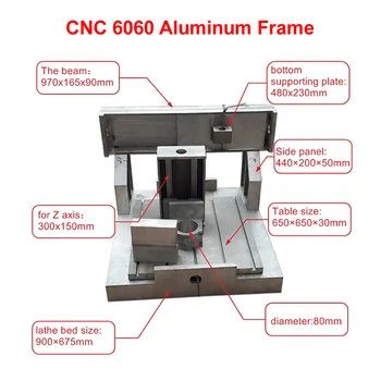 CNC 6060 aluminijast Okvir CNC Usmerjevalnik Graviranje Stroj