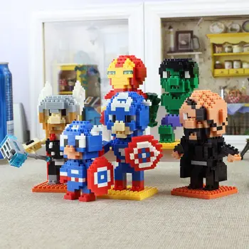 Disney Gradniki Marvel Avengers Spiderman Superheroj, Iron Man, Sestavljeni Bloki Ironman Strup Igrače Diy Igre Za Otrok Darilo