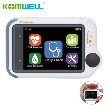 Doma Ročni EKG Holter Monitor s Kisikom Nasičenost SPO2 PR Cuffless Krvni Tlak HD Zaslon na Dotik Zdravje Srca EKG Tracker