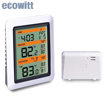 Ecowitt WH0300 Notranji Zunanji Termometer Digitalni Brezžični Temperature Zaslon s Multi-Kanalni Senzor Temperature 433 MHz