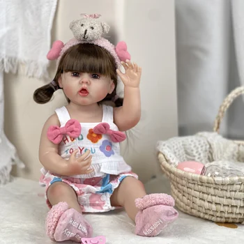 Erin Prerojeni Baby Doll 55 cm Prerojeni Bebe Lahko Traja Tuš Odprtih Ust Ročno Realne Darila Za Otroke
