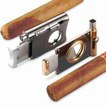 GALINER Cigar Rezalnik Giljotino Z Cigar Punch Luknjo Vrtati Odpirač iz Nerjavečega Jekla, Tabacco Rezanje Cigar Dodatki Orodje