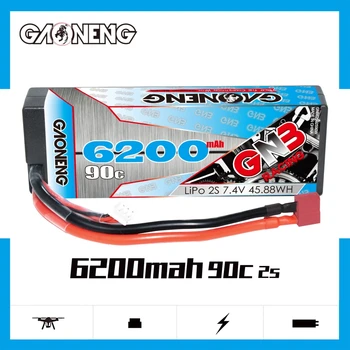 GAONENG GNB 6200MAH 2S 7.4 V 90C LiPo Baterije z XT60/T-Vtič Priključite na 1:10 Avto Dirke Čoln Hobi,Pramenska Primeru Težko Palico Pack
