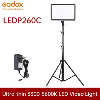 GODOX LEDP260C Ultra-tanek 30W 3300-5600k LED Video Luč Plošča Lučka za Digitalni DSLR Fotoaparat studijskega