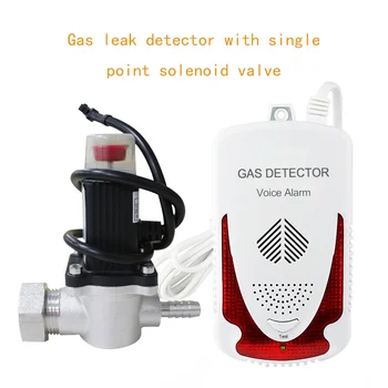 Gospodinjski Detektor Gorljivih Plinov UNP Vnetljive Naravnih Uhajanje Metana Alarmni Sistem z Avtomatskim Cut-off Magnetni Ventil