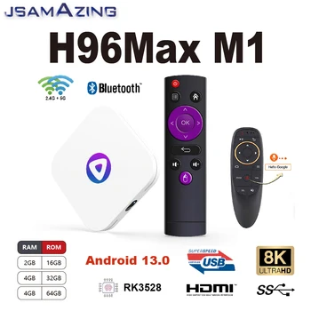 H96 MAX M1 RK3528 Android 13.0 Smart TV BOX BT 4.0 ARM Cortex A53 2/4 GB RAM16/32/ 64GB 8K 24 okvirjev na sekundo 3D 2.4 G &5G Tok Media Player