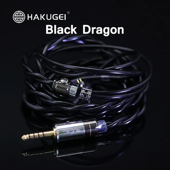 HAKUGEI Black Dragon Slušalke nadgradnjo kabel 2Pin 0.78 mm MMCX zlato, srebro, paladij napredno element hibridni kabel za kxxs