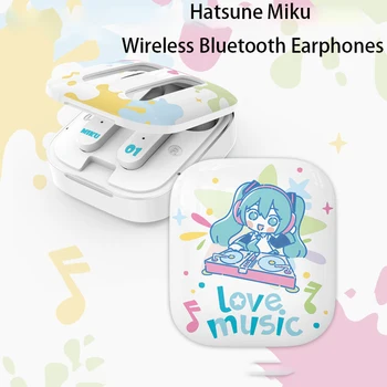 Hatsune Miku Brezžične Bluetooth Slušalke Srčkan Elektronski Izdelki Za Zmanjševanje Hrupa Slušalke Kawaii Dodatki, Darila Za Rojstni Dan