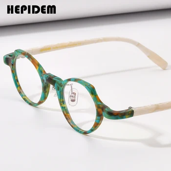 HEPIDEM Mat Acetat Optičnih Očal Okvir Ženske 2023 Nova Mačka Oči Recept Očala Pisane Očala Očala H9280
