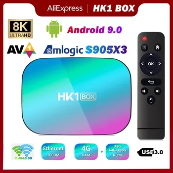 HK1 Polje Amlogic S905X3 Smart TV Box Android 9.0 4GB 32GB 64GB Dvojno Wifi, BT 4K AV1 Media Player TVBOX 4K 100M Set top box HK1BOX
