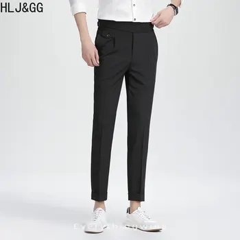 HLJ&GG Novo Man ' s Obleko Hlače Pisarna Poslovni Barva Slim Fit Straight Leg Hlače Britanski Stil Oblačenja Hlače za Gospoda 2023