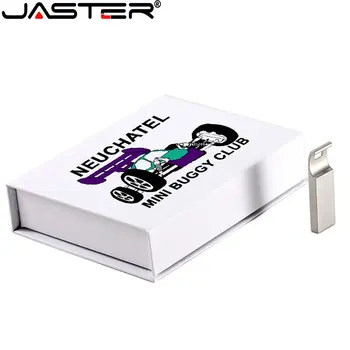 JASTER USB Flash Diski Mini Metal 128GB Srebro Pen Drive Brezplačno Vgraviran Logotip z Box Poroko Spominsko Darilo Keychain Darilo