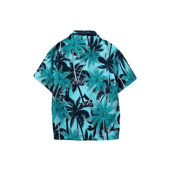 Jemeigar Moški s Kratkimi Rokavi Hawaiian Majica Tropskih Tiskanja Priložnostne Gumb navzdol Aloha Majica Priložnostne Drevo Natisnjeni Poletje Majica