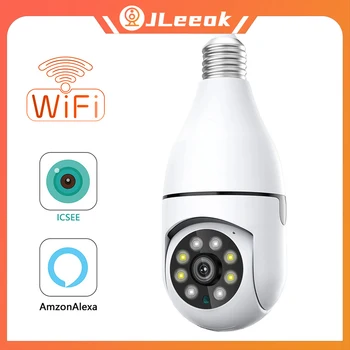 JLeeok 4MP E27 Žarnica Wifi IP Kamera PTZ Brezžična Nočno Vizijo dvosmerni Audio Baby Monitor Samodejno Sledenje Doma CCTV Kamere iCsee