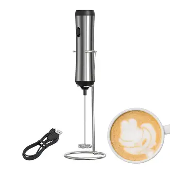 Kava Frother Električni Frother Kave Mešalnik Litijeva Baterija Polnjenje Ergonomska Oblika Rotorja Enostavno Ustvarite Gosto Mleko Pena