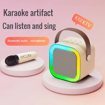 Kid Mini Prenosni Mikrofon, Audio Doma Petje Karaoke Brezžični Bluetooth Zvočnik Zunanji Proste Roke, Visoko Glasnost Caixa De Som