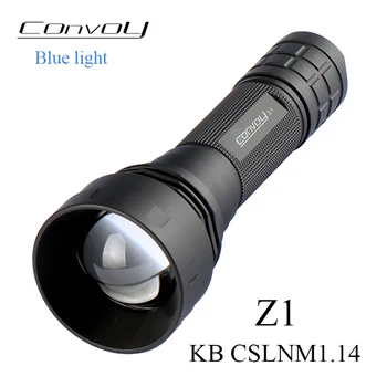 Konvoj Z1 KB CSLNM1.14 Led Zoomable Modra Svetloba Svetilka Visoke Moči Svetilka Ročna Zoom Lučka 21700 Luč, Ribolov, Kampiranje
