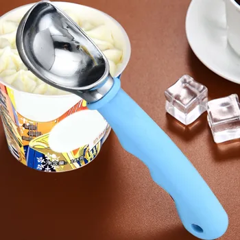 Kovinski Sladoled Zajemalka z Udoben Ročaj Enostaven za Uporabo Sladoled Lopata Težka Črna in Modra Sladoleda Scooper