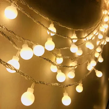 Kroglice LED Niz Luči na Prostem Žogo Verige Luči Garland Luči, Žarnica Pravljice Luči svate Sobi Doma Božični Okraski