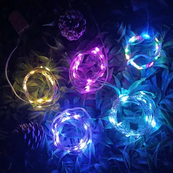 LED Luči, Božični Okraski za Dom Festoon Pravljice Bakrene Žice Svetlobe Niz Počitnice na Prostem Svetilke Vrt Poroka Stranka Dekor