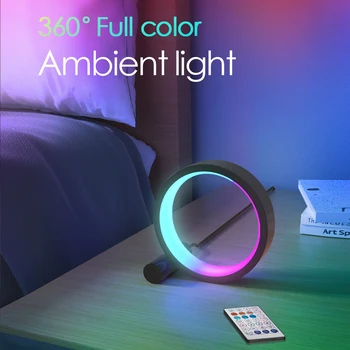 LED namizne Svetilke Spalnica Krožne RGB Smart Nočne Luči za dnevno Sobo Bluetooth APP Nadzor Krog Noč Svetlobe Dekoracijo