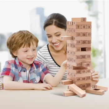 Lesene Digitalni Zložene Visoke Stavbe, Bloki Za Otroke v Zgodnjem Otroštvu Digitalne Zabave Starš-otrok Interakcije Creati Odraslih Igrače