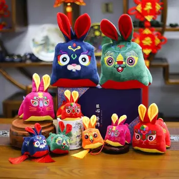 Leto Dekoracijo Kitajski Stil Dekoracijo Doma Živali, Lutke Maskota Zajček Doll Plišastih Lutka Zajec Pliš Igrače, Plišaste Igrače
