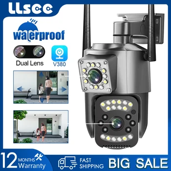 LLSee, CCTV WIFI kamera, 4K, 8MP, zunanji nadzor kamere, ir nočno vizijo, AI mobilno sledenje, IP varnostna kamera