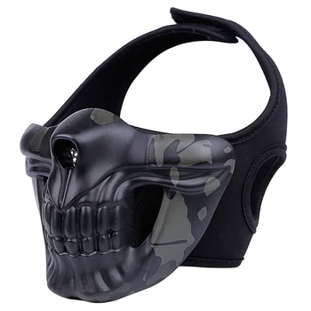 Lobanja Taktično Paintball Maska Polovico Obraza Airsoft Šport, Zaščitne Maske, ki CS Wargame Lov Cosplay Halloween Party Vojaške Masko