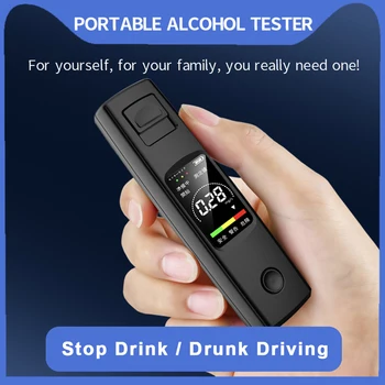 Luixxuer Alkohol Tester brezkontaktni-C Polnjenje Strokovno Visoko Občutljivost Prenosni Breathalyzer HD Zaslon 200MAHBattery