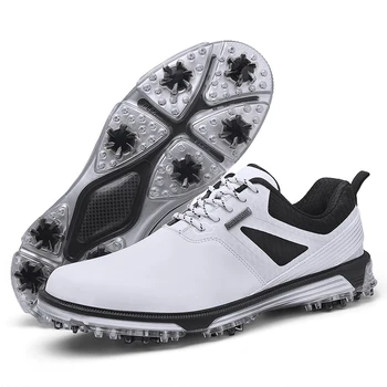 Luksuzni Moški Čevlji za Golf s Konico Non-slip Moški Čevlji za Golf Gume, ki je Edini Moški Golf Nositi Superge Udobno Brezplačna Dostava 2023