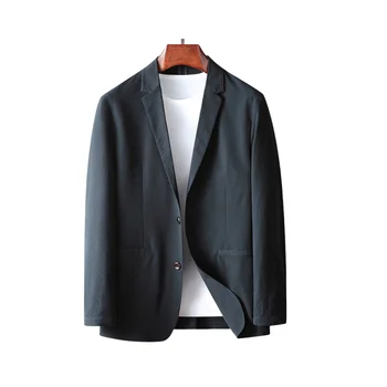 M-priložnostne obleko jakna Moški pomlad jesen high-end design občutek nišo svoboden moški belo obleko